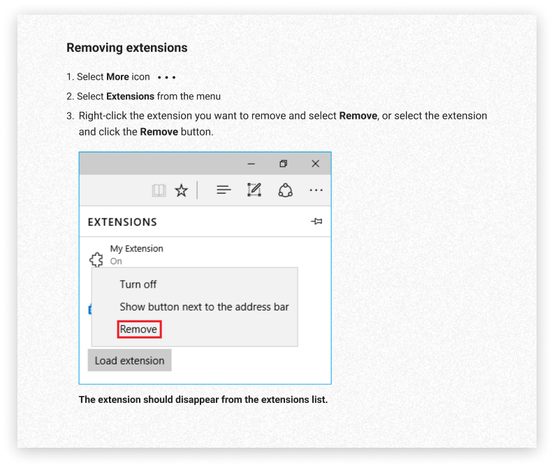 uninstall extension